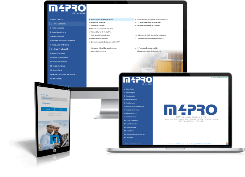m4PRO ERP Construcción con Inteligencia Artificial IA